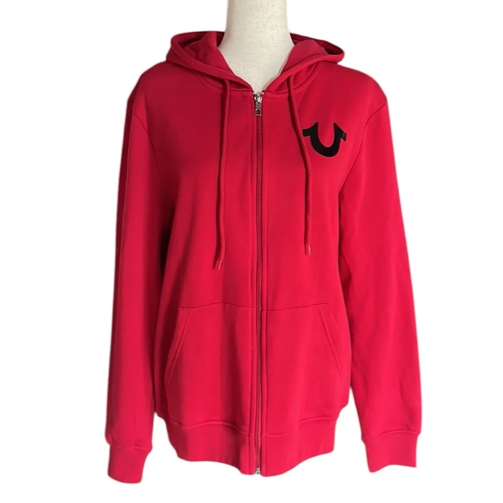 TRUE RELIGION METALLIC CITY BUDDHA ZIP HOODIE